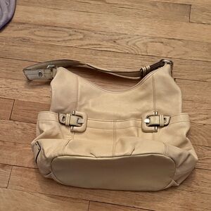 Tignanello Tan Leather Shoulder Bag